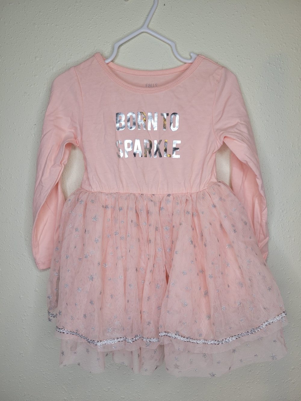 Girls Pink 'Born to Sparkle' Tulle Dress
